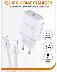 Xssive PD 20W 2in1 Charger+Cable Type-C to iPhone AC65PD – Wit