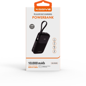 Xssive Fast Charging Powerbank incl. Cable 10000mAh XSS-PB37B – Zwart