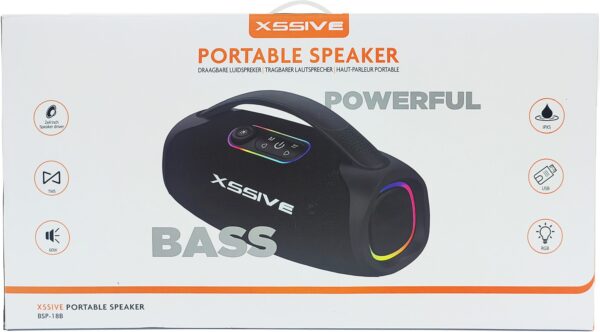 Xssive Portable Speaker XSS-BSP18B - Zwart - Afbeelding 3