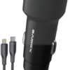Xssive 48W PD+QC3.0 Fast Car Charger with Type-C to 8 Pin Cable XSS-CC40L - Zwart