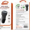 Xssive 48W PD+QC3.0 Fast Car Charger with Type-C to 8 Pin Cable XSS-CC40L - Zwart - Afbeelding 2