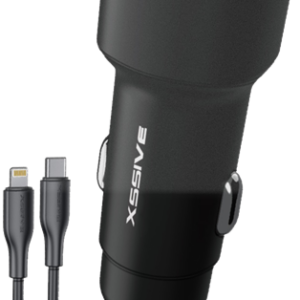 Xssive 48W PD+QC3.0 Fast Car Charger with Type-C to 8 Pin Cable XSS-CC40L – Zwart