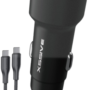 Xssive 48W QC3.0 Fast Car Charger with C-C Cable XSS-CC40C – Zwart