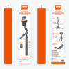 Xssive AI Face Tracking Quadrapod Selfie Stick XSS-FT01 - Afbeelding 4