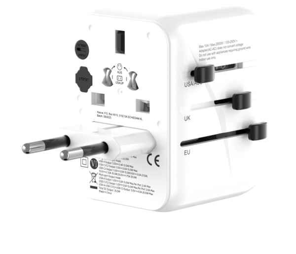 Xssive Worldwide Adapter 35W PD XSS-TR4W - Wit - Afbeelding 4