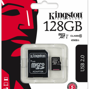 Kingston MicroSD + Adapter 128GB Class 10