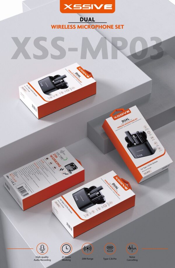 Xssive Dual Draadloze Microfoon Set (Lavalier) XSS-MP03 - Afbeelding 5