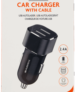 Xssive C29N Duo Car Charger + USB for iPhone 2.4A – Zwart