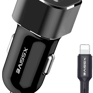 Xssive C29N Duo Car Charger + USB for iPhone 2.4A – Zwart