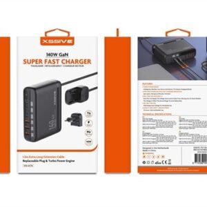 xssive Super Fast Charger 140W GaN XSS-AC76 – Zwart
