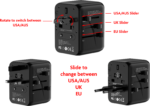 Xssive Worldwide Adapter XSS-TR3B - Zwart - Afbeelding 5