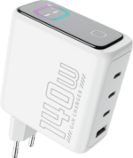 Xssive 140W PD GaN Fast Charger with Smart Display XSS-AC89 - Wit