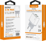 Xssive Duo USB Charger+Cable for iPhone 2.1A XSS-AC54-IP - Wit - Afbeelding 3