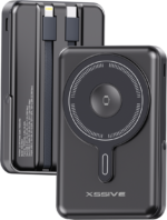 Xssive 3in1 Magnetic 15W Powerbank incl. Cable 10000mAh XSS-PB53B - Zwart
