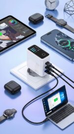 Xssive 100W PD GaN Fast Charger with Smart Display XSS-AC88 - Wit - Afbeelding 2