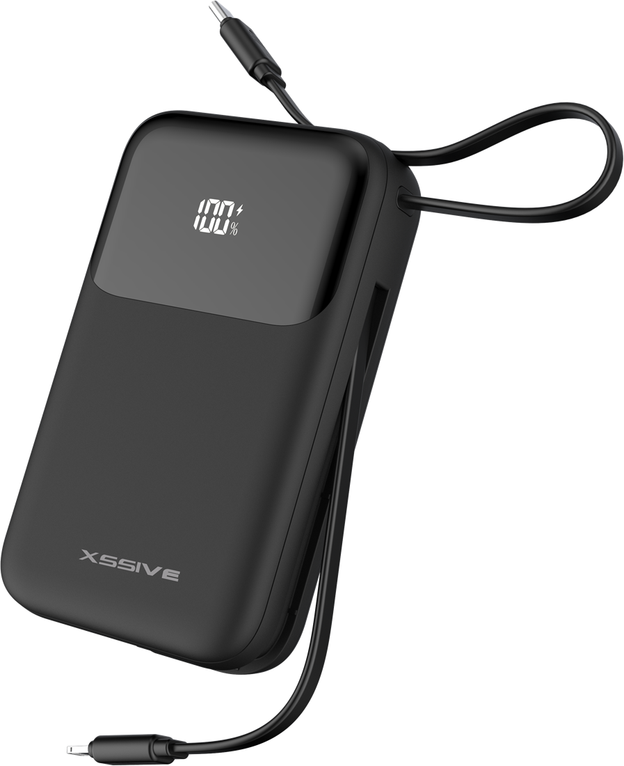 IMG_4679 Xssive 30W Powerbank Fast Charge incl. Cable 20000mAh XSS-PB50B - Zwart - Afbeelding 1