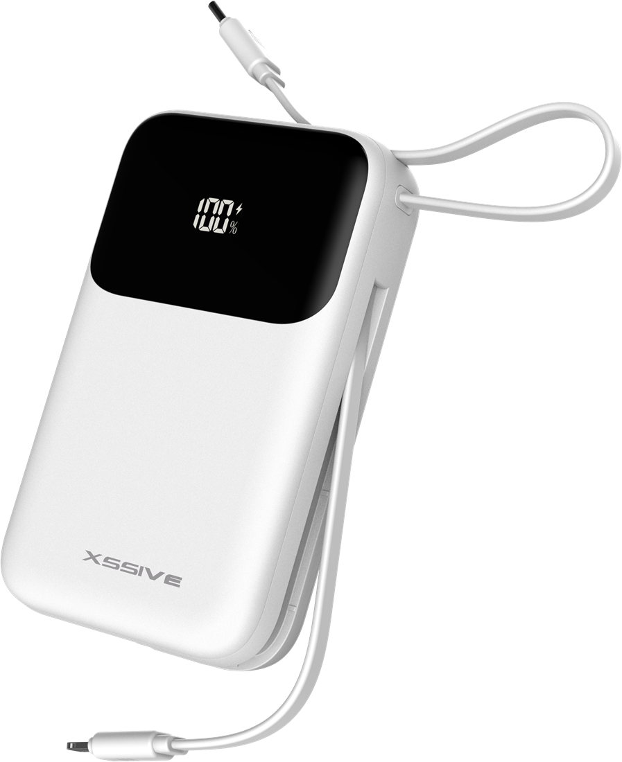 IMG_4682 Xssive 30W Powerbank Fast Charge incl. Cable 20000mAh XSS-PB50W - Wit - Afbeelding 1